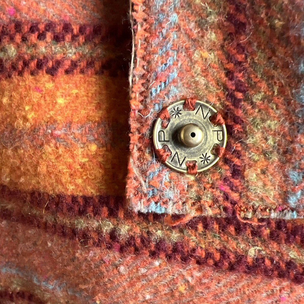 Akris Punto Rust Orange Stripe Wool Jacket Size 8 - Picture 3 of 8